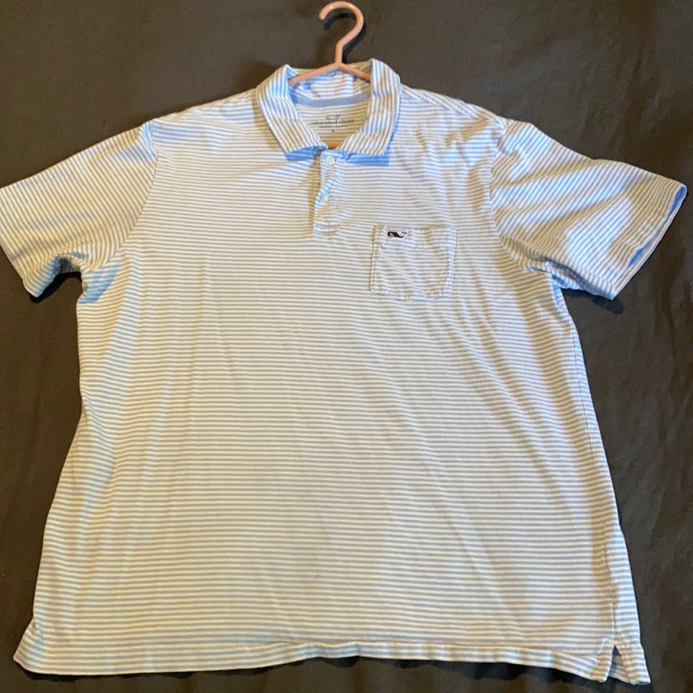 Vineyard Vines Men’s sz. Large Polo - light blue